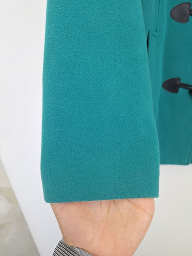 Second-Hand - Sabena Teal Hooded Duffle Coat Size 10 - SwapUp