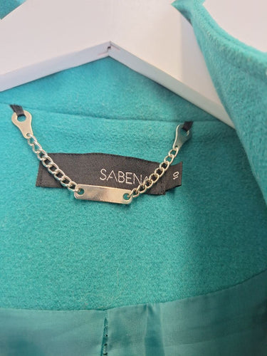 Second-Hand - Sabena Teal Hooded Duffle Coat Size 10 - SwapUp