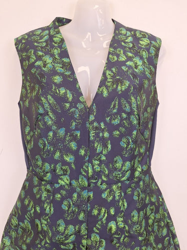 Second-Hand - Moss & Spy Midnight Peacock Tailored Mini Dress Size 10 - SwapUp