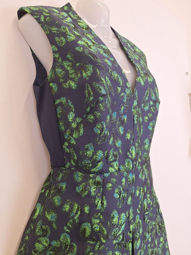 Second-Hand - Moss & Spy Midnight Peacock Tailored Mini Dress Size 10 - SwapUp
