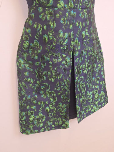 Second-Hand - Moss & Spy Midnight Peacock Tailored Mini Dress Size 10 - SwapUp