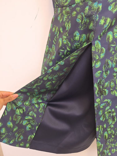 Second-Hand - Moss & Spy Midnight Peacock Tailored Mini Dress Size 10 - SwapUp