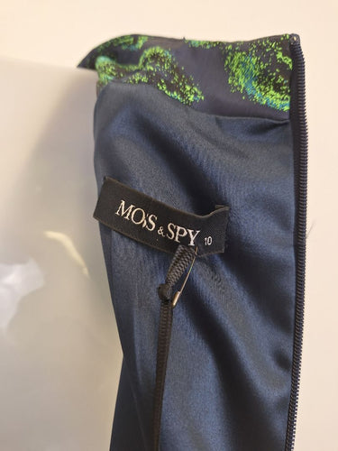 Second-Hand - Moss & Spy Midnight Peacock Tailored Mini Dress Size 10 - SwapUp
