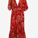 Second-Hand - Hope & Ivy Playful Sparrows Midi Dress Size 10 - SwapUp