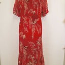 Second-Hand - Hope & Ivy Playful Sparrows Midi Dress Size 10 - SwapUp