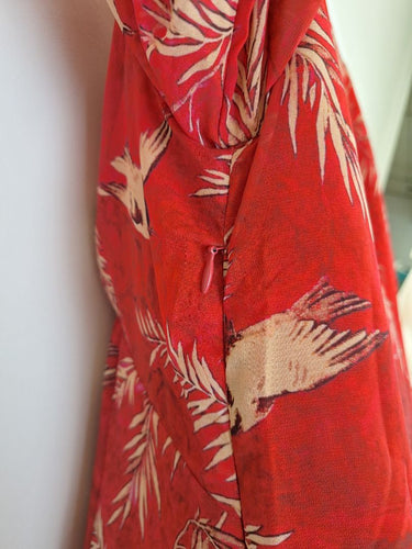 Second-Hand - Hope & Ivy Playful Sparrows Midi Dress Size 10 - SwapUp