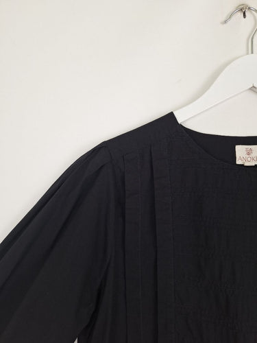 Second-Hand - Assorted Brands Elegant Pleated Cotton Top Size M - SwapUp