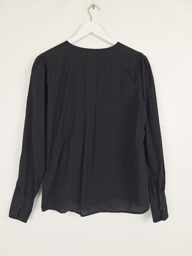 Second-Hand - Assorted Brands Elegant Pleated Cotton Top Size M - SwapUp
