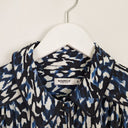 Second-Hand - Marcs Essential Trimmed Office Silk Staple Blouse Size 10 - SwapUp