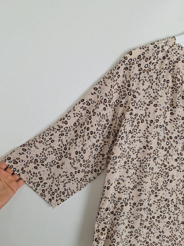 Second-Hand - Marcs Stylish Tied Patterned Silk Top Size 8 - SwapUp