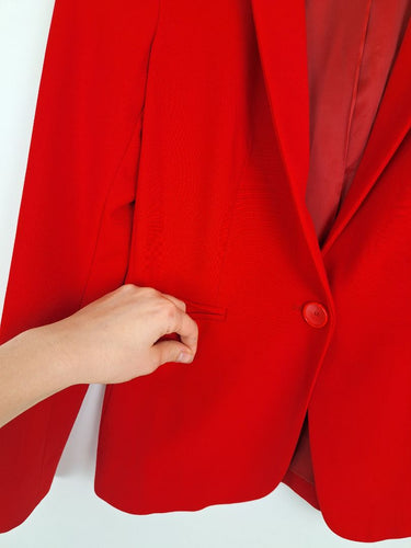 Second-Hand - Marcs Crimson Tailored Work Staple Blazer Size 6 - SwapUp