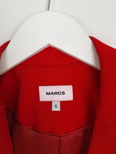 Second-Hand - Marcs Crimson Tailored Work Staple Blazer Size 6 - SwapUp