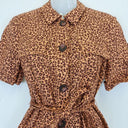 Second-Hand - Marcs Animal Print Linen Utility Mini Dress Size 8 - SwapUp