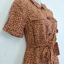 Second-Hand - Marcs Animal Print Linen Utility Mini Dress Size 8 - SwapUp