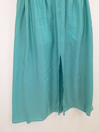 Second-Hand - Veronika Maine Seafoam Elevated Gold Button Dress Size 12 - SwapUp