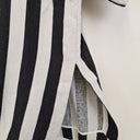 Second-Hand - Lee Mathews Striped Side Split Linen Top Size 12 - SwapUp
