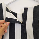 Second-Hand - Lee Mathews Striped Side Split Linen Top Size 12 - SwapUp