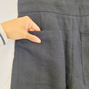 Second-Hand - Lee Mathews Linen Angle Pleat Wide Leg Pants Size 12 - SwapUp