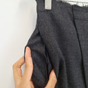 Second-Hand - Lee Mathews Charcoal Wool Raw Edge Skirt Size 12 - SwapUp