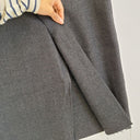 Second-Hand - Lee Mathews Charcoal Wool Raw Edge Skirt Size 12 - SwapUp