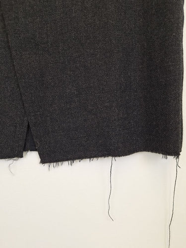 Second-Hand - Lee Mathews Charcoal Wool Raw Edge Skirt Size 12 - SwapUp