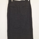 Second-Hand - Lee Mathews Charcoal Wool Raw Edge Skirt Size 12 - SwapUp