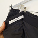 Second-Hand - Lee Mathews Charcoal Wool Raw Edge Skirt Size 12 - SwapUp