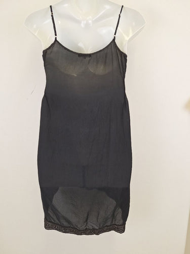 Second-Hand - Lee Mathews Delicate Silk Lace Trim Slip Dress Size 12 - SwapUp
