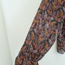 Second-Hand - In Wear Copenhagen Semi Sheer Autumn Leafy Blouse Size 16 - SwapUp