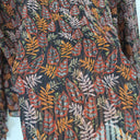 Second-Hand - In Wear Copenhagen Semi Sheer Autumn Leafy Blouse Size 16 - SwapUp