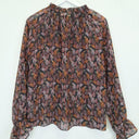 Second-Hand - In Wear Copenhagen Semi Sheer Autumn Leafy Blouse Size 16 - SwapUp