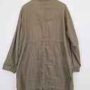 Second-Hand - Jigsaw Linen Blend Khaki Adjustable Waist Jacket Size 16 - SwapUp