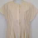 Second-Hand - COS Ivory Classic Pleated Midi Dress Size L - SwapUp