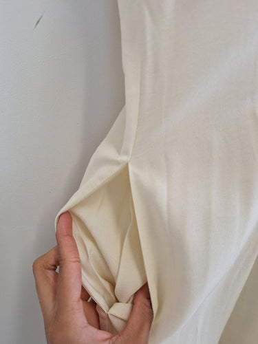Second-Hand - COS Ivory Classic Pleated Midi Dress Size L - SwapUp