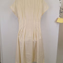 Second-Hand - COS Ivory Classic Pleated Midi Dress Size L - SwapUp