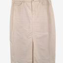 Second-Hand - Sportscraft Chalk Straight Front Split Midi Skirt Size 14 - SwapUp
