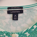 Second-Hand - Lands End Casual Cotton Foliage Knit Cardigan Size M - SwapUp