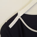 Second-Hand - Tani White Trim Soft Short Sleeve Top Size 10 - SwapUp