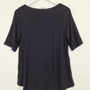 Second-Hand - Tani White Trim Soft Short Sleeve Top Size 10 - SwapUp
