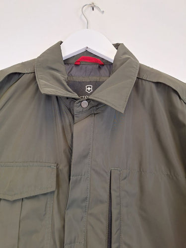 Second-Hand - Victorinox Olive Quilted Winter Outdoors Jacket Size M - SwapUp