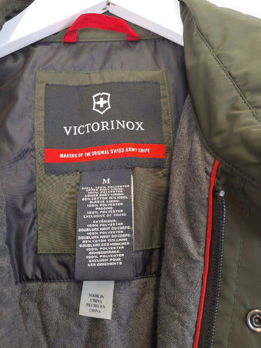 Second-Hand - Victorinox Olive Quilted Winter Outdoors Jacket Size M - SwapUp