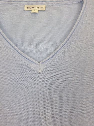 Second-Hand - Humidity Sky Blue Relaxed Knit Top Size S - SwapUp