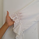 Second-Hand - Lulalife Beaded Tassel Pearl White Blouse Size S - SwapUp