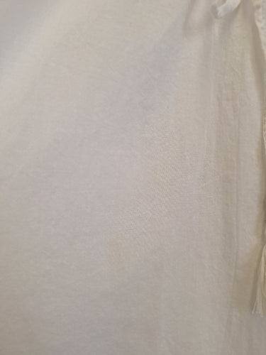 Second-Hand - Lulalife Beaded Tassel Pearl White Blouse Size S - SwapUp