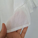 Second-Hand - Lulalife Beaded Tassel Pearl White Blouse Size S - SwapUp