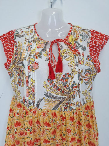 Second-Hand - Lulalife Patchwork Floral Summer Mini Dress Size S - SwapUp