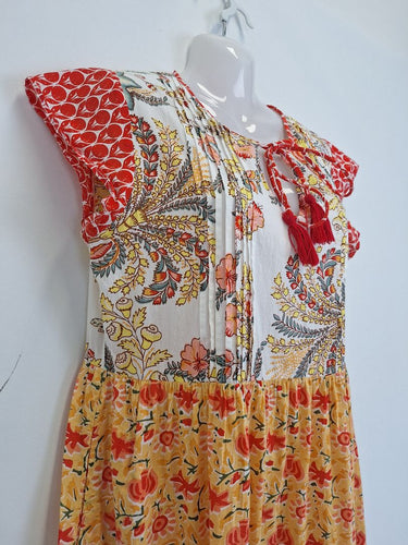 Second-Hand - Lulalife Patchwork Floral Summer Mini Dress Size S - SwapUp