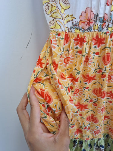 Second-Hand - Lulalife Patchwork Floral Summer Mini Dress Size S - SwapUp