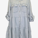 Second-Hand - Velvet Heart Light Chambray Tiered Shirt Dress Size S - SwapUp