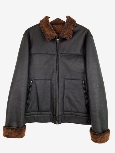 Assorted Brands Vintage Unisex Oversized Bomber Style Leather Jacket Size M